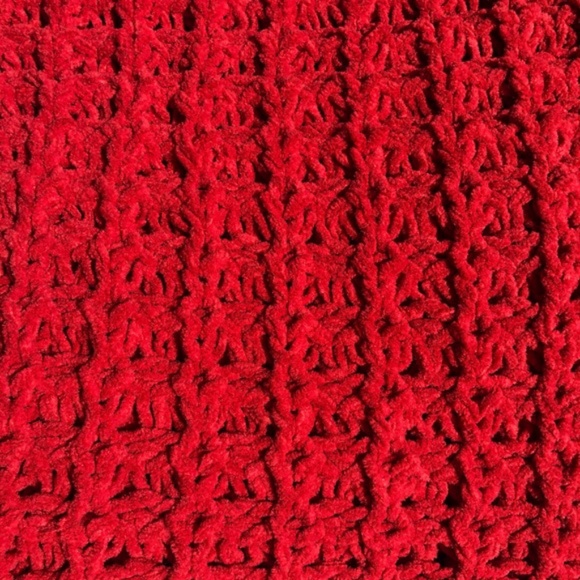 THRESHOLD Red Cable Knit Throw Blanket NWOT - Picture 2 of 8